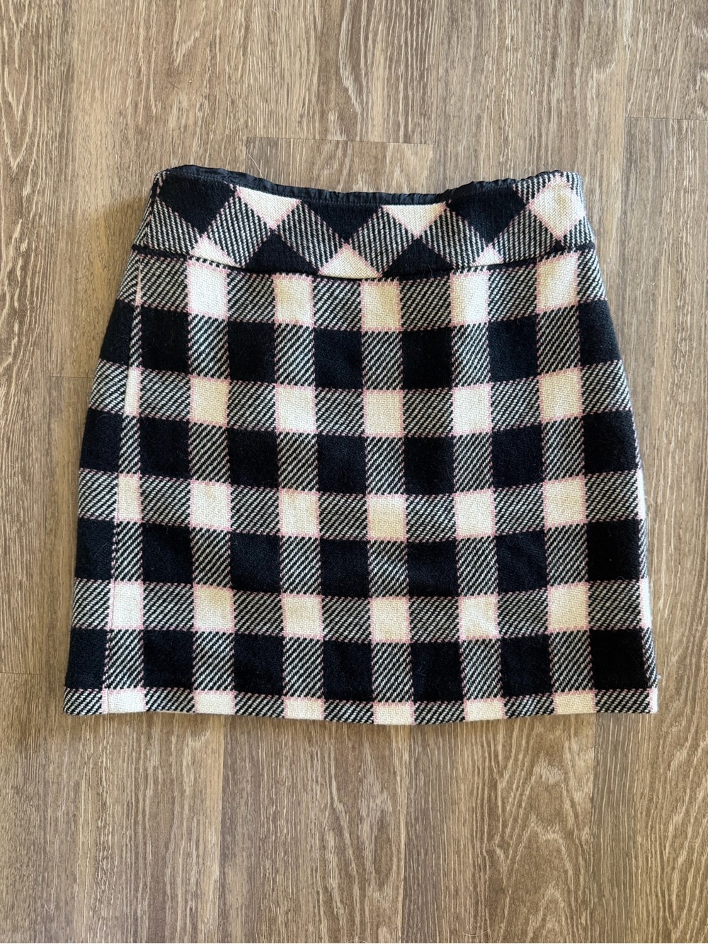 Ann Taylor LOFT Plaid Wool Mini Skirt Sz 0